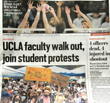 SAN GABRIEL VALLEY TRIBUNE NEWSPAPER April 30 2024 UCLA FACULTY WALK OUT PROTEST picture