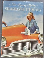 1946 Studebaker Skyway Champion Sales Brochure Folder Nice Original 46 picture