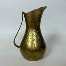 Vintage Brass Decorative Pitcher Made in India Mid Century Modern picture