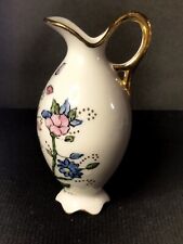 Gold Gilded Painted Porcelain Miniature Water Pitcher Signed L.H. Fertig picture