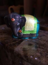 Antique Vintage Boho Asian Enamel Elephant Cloisonné Enamel Miniature Figurine picture