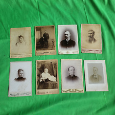 Lot of 8 Antique Cabinet Card Photographs - Late 19th to Early 20th Century picture