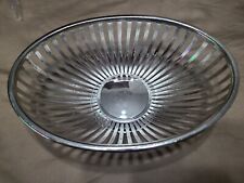 Vintage Teleflora Silver-plated Oval Fruit Basket Great Condition picture