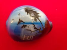 Hand Painted Souvenir Of Fiji Cowrie Sea Shell picture
