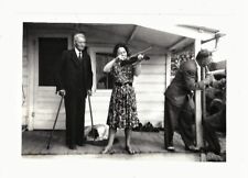 8 Vintage Old 1940's Photo of Cows Farmland Woman Plays Violin Arroyo Grande picture