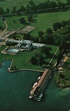  Vtg Postcard 1000 Islands Club Aerial View Wellesley Island NY picture
