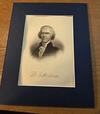 Thomas Jefferson - Authentic 1889 Steel Engraving w/Signature - Matted picture