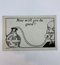 c1900’s Comic Postcard Now Will You Be Good Rare Posted Aurora , Nebraska picture