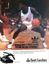 1990 Detroit Pistons Joe Dumars photo Adidas Phantom II Shoes vintage print ad picture