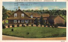 Postcard NY near Lake Placid Adirondacks John Brown Home 1940 Vintage PC H9705 picture