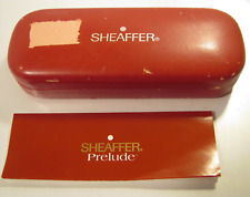 Sheaffer Prelude Pen Case EMPTY Red White Dot 1995 Paper Instructions Folds picture