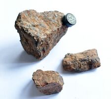 Lot of 3 Natural Stones, Magnetite / Lodestone / Meteorite, Attracts Magnet picture