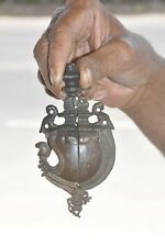 Vintage Brass Handcrafted Engraved Mango Shape Lime Paste/Tobacco Powder Box picture