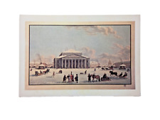 A View of the Bolshoi Theater, St. Petersburg Engraving by Lory VTG Art Postcard picture
