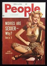 JAYNE MANSFIELD PEOPLE TODAY APRIL 1955 CHEESECAKE COVER / POCKET 4 X 6 SIZE VF+ picture