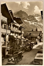 RPPC Street View, Champery, Switzerland, Vintage Real Photo Postcard picture