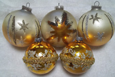 3 LARGE Vintage DBGM West Germany Glass Christmas Ornaments Plus 2 others picture