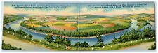 c1940's Panorama Fold Out French Azilum Wyalusing Towanda PA Postcard picture
