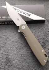 Twosun Micarta D2 Ball Bearing Fast Open Knife TS393 EDC Tactical*MINT* picture