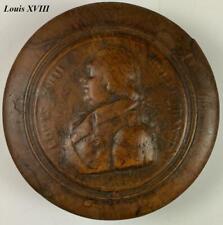 Antique French Carved Snuff Box, RARE Louis XVIII Profile in Bas Relief  c.1820s picture