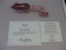 Lenox Pigs Art Glass PIGGY PARADE Set of 3 NEW IN BOX picture