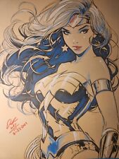 Wonder Woman Galactic Ink/Pencil Original Comic Art Signed 8.5x11 COA Incl picture