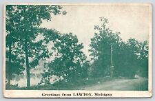 Lawton Michigan~Roadside Drive by Waterfront~All Well~Not Spry~Weak~Pleurisy~'26 picture