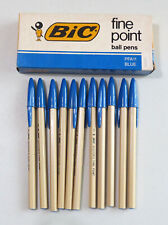 Vintage 1980s Bic Pens Auditors Fine Point PFA11 Blue (11 Pack) 1983 picture
