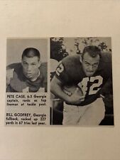 Pete Case Bill Godfrey Georgia Bulldogs 1961 S&S Football Pictorial CO Panel picture