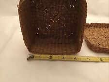 Vtg Sweet Grass Woven Round Trinket Basket with Lid picture