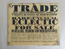 VINTAGE Trade by Appointment Only PORCELAIN SIGN Smaller Sized Very neat picture
