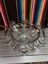 Mid-Century Modern / Atomic Dorothy Thorpe Punch Bowl Set Roly Poly Retro Cool picture