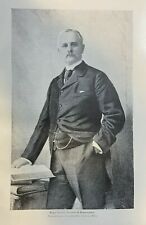 1896 Vintage Magazine Illustration Roger Wolcott Governor of Massachusetts picture