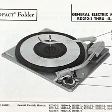 Vintage Original 1966 GE Record Player RD200-2 -4 Wire Schematic Service Manual picture