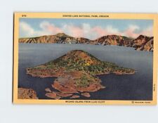 Postcard Wizard Island from Llao Cliff Crater Lake National Park Oregon USA picture