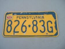 Pennsylvania 1970 License Plate 826 83G picture