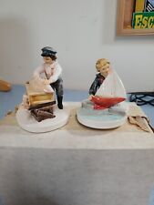 Lot of 2 Sebastian Miniatures: SAILING DAYS BOY & GIRL Ltd Edition #169/10000 picture