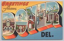 Dover Delaware, Large Letter Greetings, Vintage Postcard picture