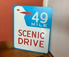 San Francisco 49 Mile Scenic Drive Seagull Street Sign. Metal, 1955 design picture