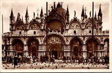 Vtg 1940s Venezia Basilica Di San Marco Venice Italy RPPC Real Photo Postcard picture
