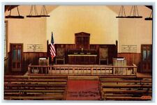 c1940's Interior of Post Chapel Camp McCoy Wisconsin WI Vintage Postcard picture