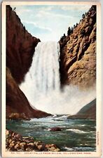 1915 Great Falls From Below Yellowstone Park Waterfalls Posted Postcard picture