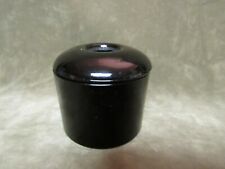 Vintage 1920's Black Glass Ink Well Jar/Cover with Lid-Hole in Top Minor AS IS picture