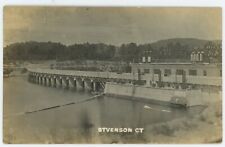 Vintage Photo RPPC Stevenson Dam Bridge Culvert water Stevenson Monroe CT 1924 picture