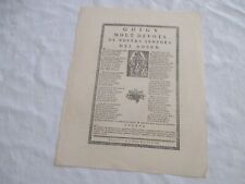 old papers 1962 lithograph of GOIGS poem Our Lady of the Rosary Perpinya picture