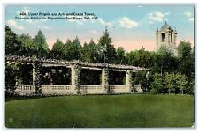 c1910s Upper Pergola Arts And Crafts Tower Expo San Diego California CA Postcard picture