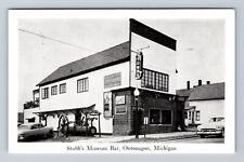 Ontonagon MI-Michigan, Stubb's Museum Bar Advertising, Vintage Postcard picture
