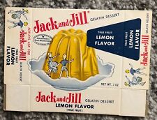 Lemon Jell-O Box Gelatin Dessert Jack and Jill Unused Stock Vintage 1950s picture