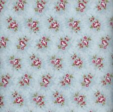 Georgian Court Chanteclaire Fabrics Light Teal Blue Tiny Flowers Old Stock picture