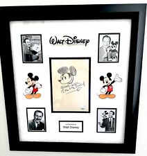 Walter Disney Original Signature Autograph. Beautiful Framing, Rare, COA picture